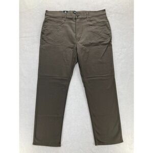 Express 5-Pocket Pants Mens 40x32 Slim Straight Leg Olive Green Stretch Preppy